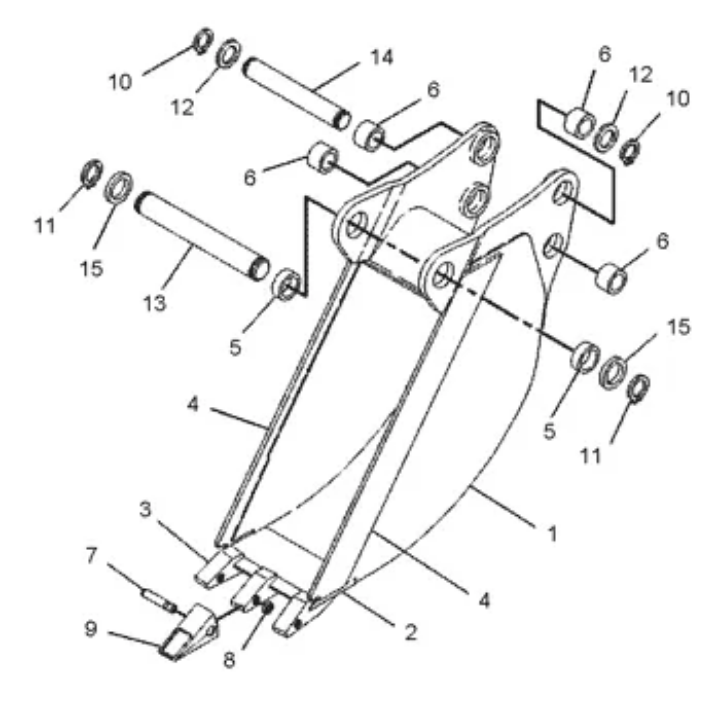 PERNO NUEVO PARA CUCHARON , 416, 416B, 416C, 416D, 420D, 426C  (9R0438)